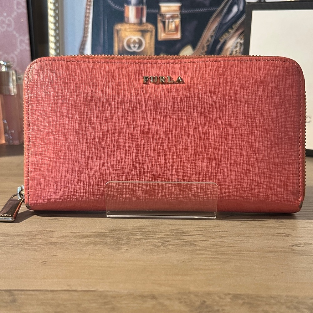 Furla Babylon Leather Zip-Around Wallet